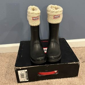 Hunter Original Boots, Short, Black, Size 7 US